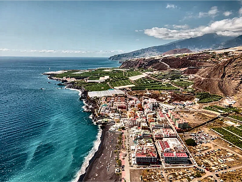 Puerto Naos sulla costa occidentale di La Palma