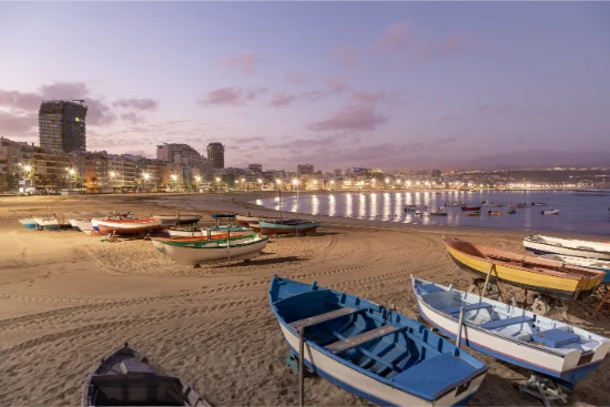 Tramonto a Las Canteras beach in Las Palmas de Gran Canaria